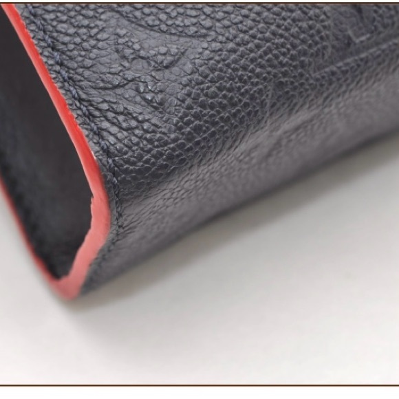 Authentic Louis Vuitton pochette 26 navy rouge Empreinte leather clutch - Picture 8 of 11